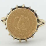 Siegelring modern, 2 Pesos Münze, Gelbgold 900 und… - photo 1