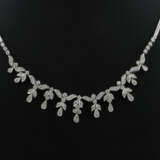Collier mit Diamanten modern, Weißgold 585, punzie… - photo 1