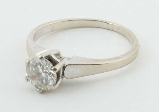 Solitärring modern, Weißgold 585, punziert, mit Di… - photo 2