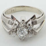 Ring mit Diamanten modern, in Schneeflockenform an… - фото 2