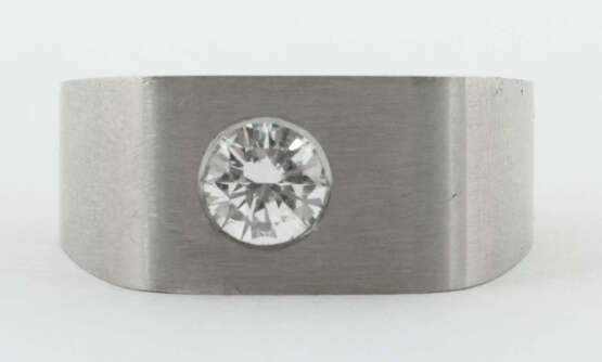 Ring mit Stein modern, Platin, punziert, bes. mit … - photo 1