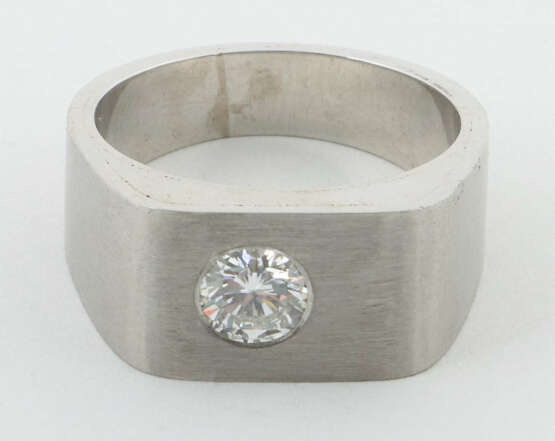 Ring mit Stein modern, Platin, punziert, bes. mit … - photo 2
