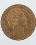 Auszeichnungen. 5 Mark-Goldmünze 1877, Gold 900, ca. 1,98 g, avers…