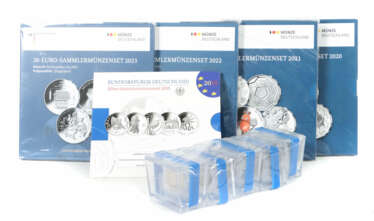 Konvolut Euro-Münzen Deutschland, Silber 925/625 u…