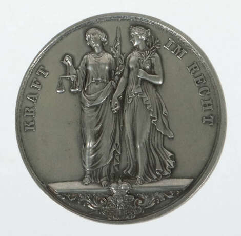 Wahlspruchmedaille 1841, silberfarbenes Metall, av… - photo 2