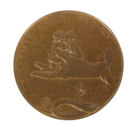 Medaille Belgien, 1932, Bronze, averse 2 Putten ei… - Foto 1