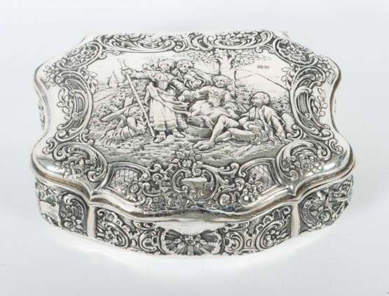 Deckeldose wohl Hanau, um 1900, Silber 800, ca. 44… - Foto 1