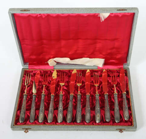 Obstbesteck für 6 Personen Österreich-Ungarn, 1867… - photo 1