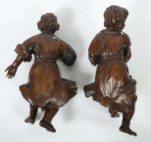 Bildschnitzer des 19. Jh. ''Engelpaar'', Holz gesc… - photo 2