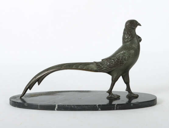 Bildhauer des 19./20. Jh. ''Fasan'', Bronze patini… - photo 2