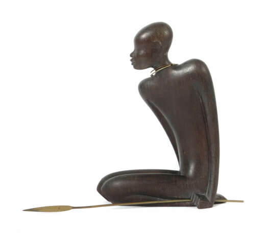 Sitzender Afrikaner mit Speer Hagenauer, Wien, ca.… - фото 1