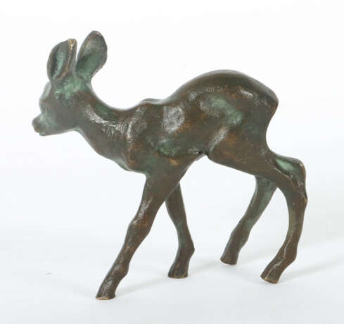 Bildhauer des 20. Jh. ''Reh'', Bronze patiniert, v… - photo 2