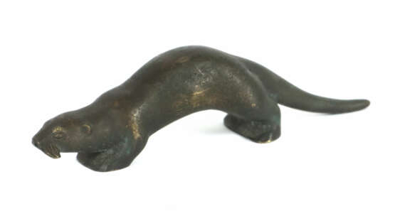 Bildhauer des 20. Jh. ''Seeotter'', Bronze patinie… - photo 1