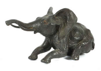 Bildhauer des 20. Jh. ''Elefant'', Bronze , patini…