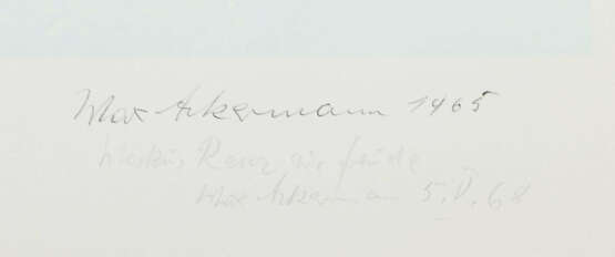 Ackermann, Max Berlin 1887 - 1975 Unterlengenhardt… - photo 3