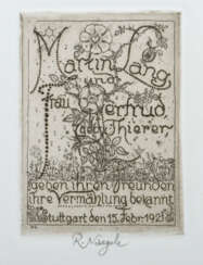 Nägele, Reinhold Murrhardt 1884 - 1972 Stuttgart, …