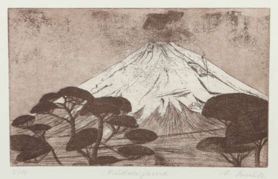 Grafiker des 20./21. Jh. ''Fudschijama'', unten re… - photo 1