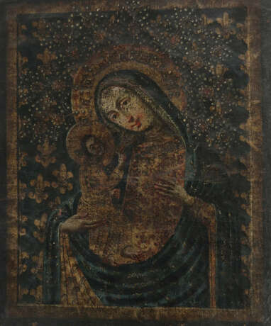 Maler des 14 Jh. (?) wohl Frankreich, ''Madonna mi… - photo 1