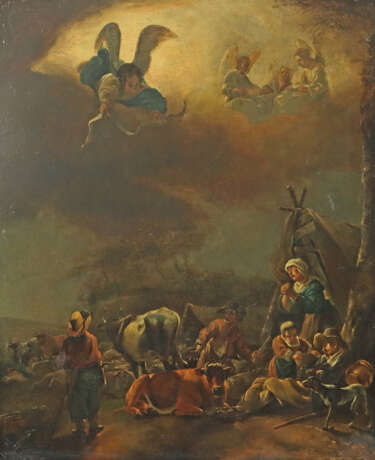 Maler des 18. Jh. ''Verkündigung an die Hirten'', … - photo 1