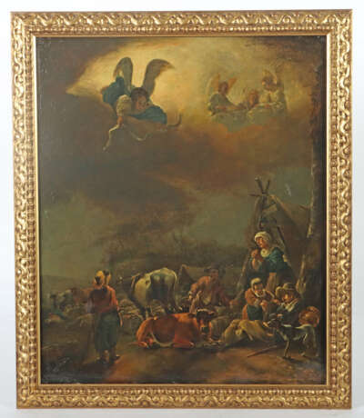 Maler des 18. Jh. ''Verkündigung an die Hirten'', … - photo 2