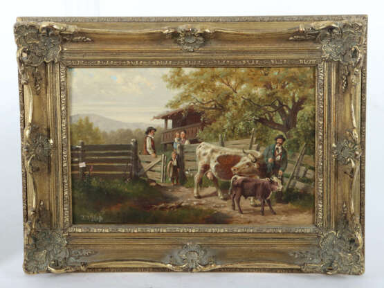 Heß, J. J. Maler des 19. Jh.. ''Bauernfamilie'', v… - photo 2