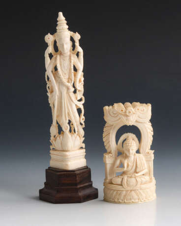Buddha und Vishnu - Elfenbein. - Foto 1