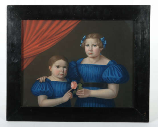 Portraitmaler des 19. Jh. ''Zwei Schwestern'', Hal… - photo 2