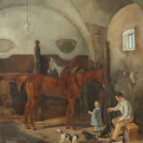 Maler des 19./20. Jh. ''Pferdestall'', wohl Königl… - photo 1