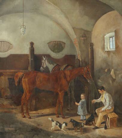 Maler des 19./20. Jh. ''Pferdestall'', wohl Königl… - photo 1