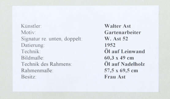 Ast, Walter 1887 - 1976, deutscher Maler. ''Garten… - photo 4