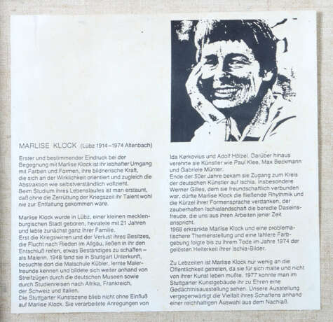 Klock, Marlise Lübz 1914 - 1974 Altenbach/Heidelbe… - photo 4