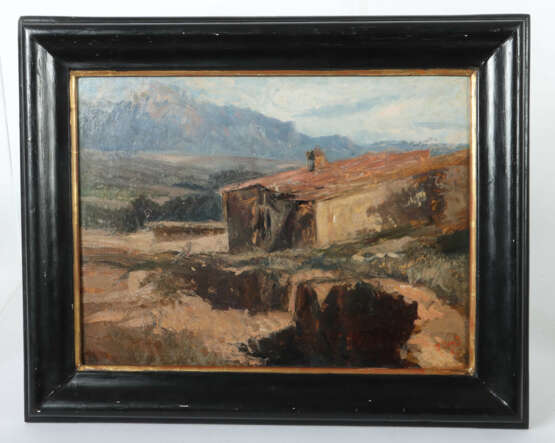 Maler des 20. Jh. ''Hütte in Landschaft'', karge L… - photo 2