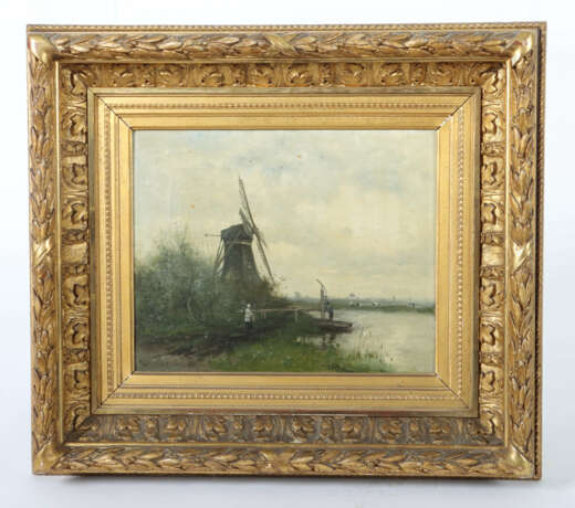 Maler des 20. Jh. ''Windmühle'', in einer Flusslan… - photo 2