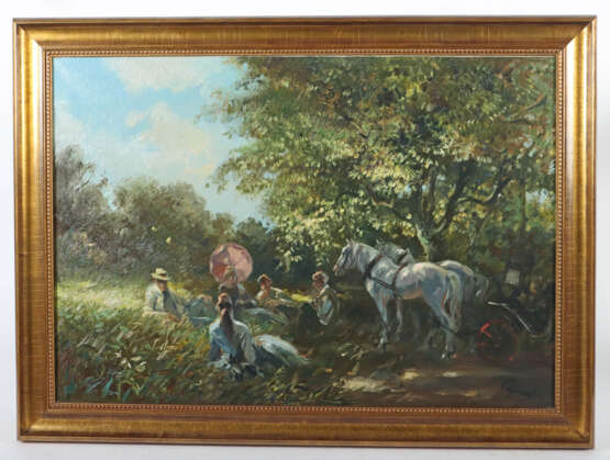Graf (20. Jh.). ''Picknick'', Darstellung dreier M… - photo 2