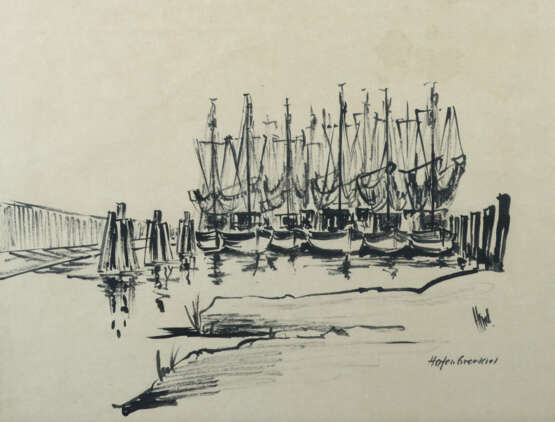 Maler des 20./21. Jh. ''Hafen Greetsiel'', Darstel… - Foto 1