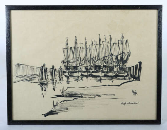 Maler des 20./21. Jh. ''Hafen Greetsiel'', Darstel… - Foto 2