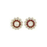 VAN CLEEF & ARPELS DIAMOND AND RUBY EARRINGS - photo 1