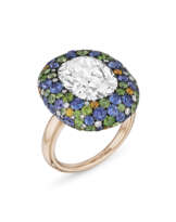 TAFFIN MULTI-GEM AND DIAMOND RING