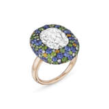 TAFFIN MULTI-GEM AND DIAMOND RING - photo 1