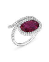 TAFFIN RUBY AND DIAMOND RING