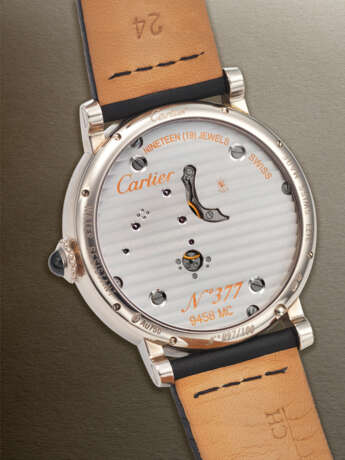 CARTIER, LIMITED EDITION WHITE GOLD MANUAL WINDING, 'ROTONDE DE CARTIER', WITH FLYING TOURBILLON, REF. W1556214 - фото 3