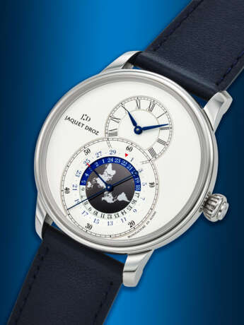 JAQUET DROZ, STAINLESS STEEL DUAL TIME 'GRANDE SECONDE' WITH DATE, REF. J016030241 - photo 2