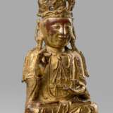 Bronze des Guanyin mit Lackvergoldung - Foto 1