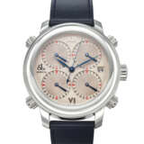 JACOB & CO. LARGE LIMITED EDITION STAINLESS STEEL AUTOMATIC 'FIVE TIME ZONE' WITH DATE, REF. H24 - photo 1