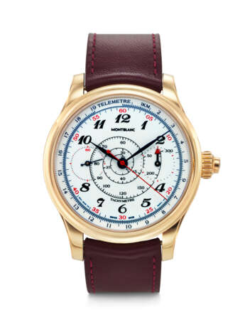 MONTBLANC, LIMITED EDITION PINK GOLD MONOPUSHER CHRONOGRAPH 'VILLERET 1858', REF. M162912 - photo 1