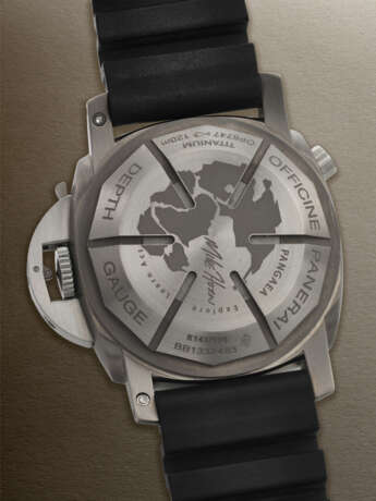 PANERAI, LIMITED EDITION TITANIUM 'LUMINOR 1950 PANGAEA' WITH DEPTH GAUGE INDICATION, REF. PAM00307 - photo 3