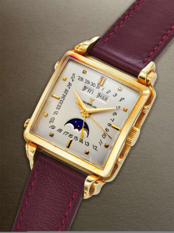 GÜBELIN, YELLOW GOLD TRIPLE CALENDAR 'IPSO MATIC CIOCCOLATONE' WITH MOON PHASES - photo 2