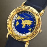 ANDERSEN GENÈVE, YELLOW GOLD WORLD TIME 'COMMUNICATION 24' WITH BLUE ENAMEL DIAL - photo 2