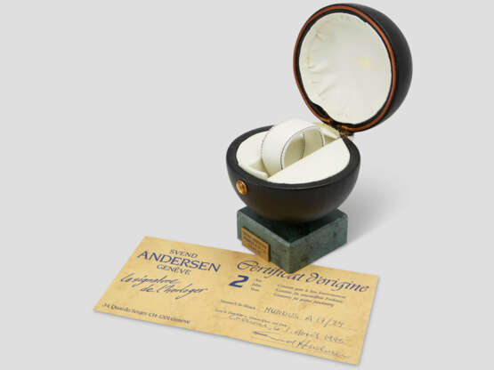 ANDERSEN GENÈVE, VERY RARE LIMITED EDITION PLATINUM WORLD TIME 'MUNDUS' - Foto 4