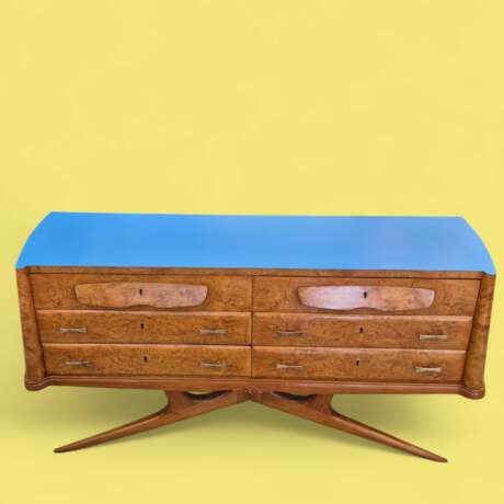 Unique Italian modern midcentury elm burl Sideboard after Vittorio Dassi Bois naturel Design of 50-60’s 20th century - photo 4